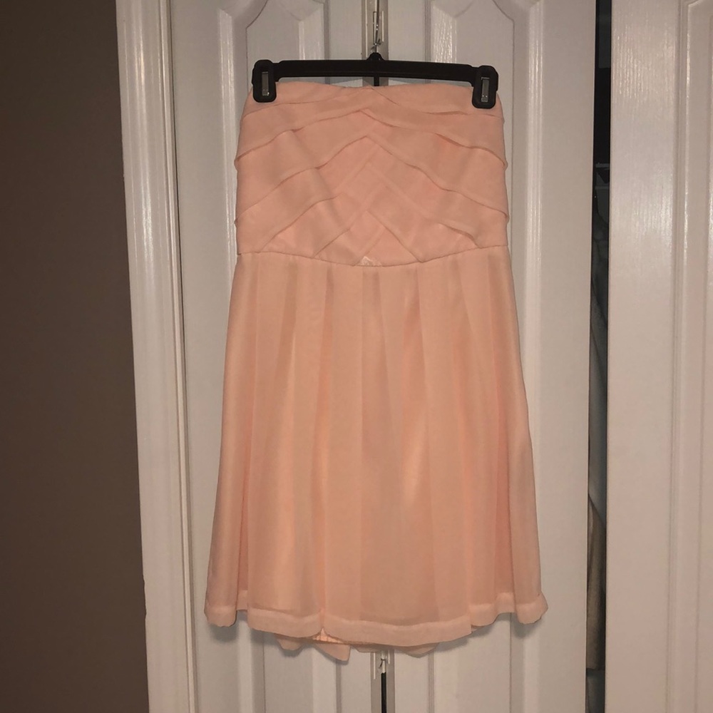 Pink strapless dress